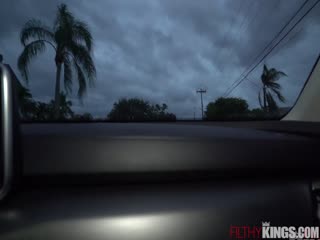 性感的亚洲妓女在车后被操