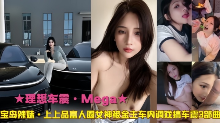 【理想车震Meg﻿a】宝岛辣妹上上品富人圈女神被金主车内调戏搞车震3部曲
