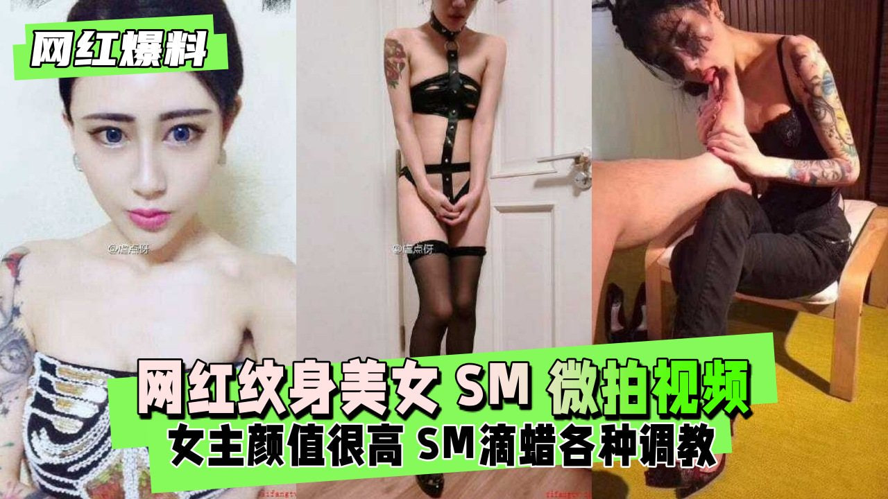 网红纹身辣妹SM调教私拍视频意外泄露，捆绑鞭打高潮不断！