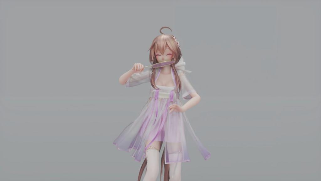 MMD22 汉服真空淫纹乐正绫千里邀月 极品古风骚货被操到汁液横流