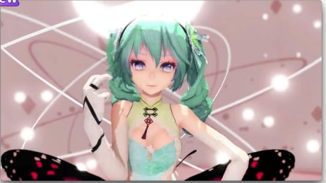 极品淡绿色头发美少女性感脱衣舞蹈狂操内射！